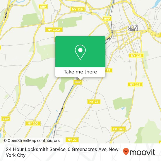 Mapa de 24 Hour Locksmith Service, 6 Greenacres Ave