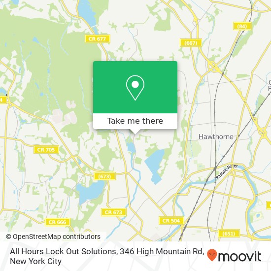 Mapa de All Hours Lock Out Solutions, 346 High Mountain Rd