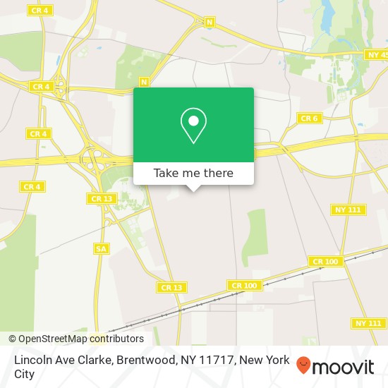 Mapa de Lincoln Ave Clarke, Brentwood, NY 11717