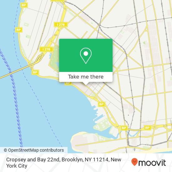 Mapa de Cropsey and Bay 22nd, Brooklyn, NY 11214