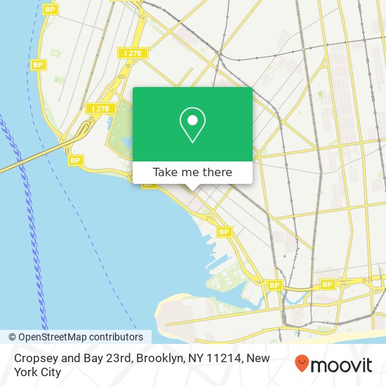 Mapa de Cropsey and Bay 23rd, Brooklyn, NY 11214