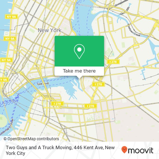 Two Guys and A Truck Moving, 446 Kent Ave map