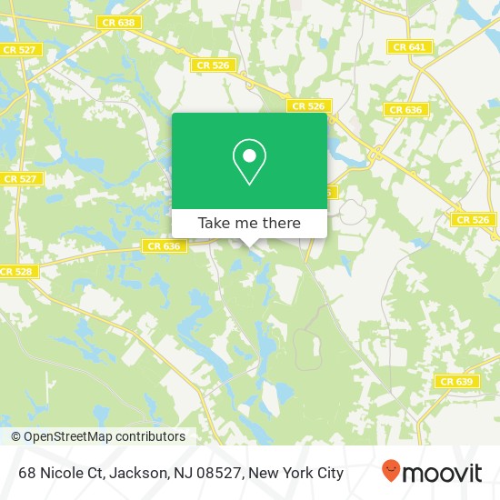Mapa de 68 Nicole Ct, Jackson, NJ 08527