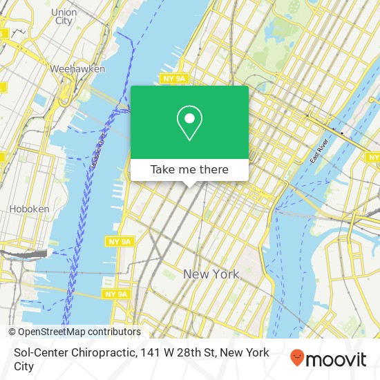 Mapa de Sol-Center Chiropractic, 141 W 28th St