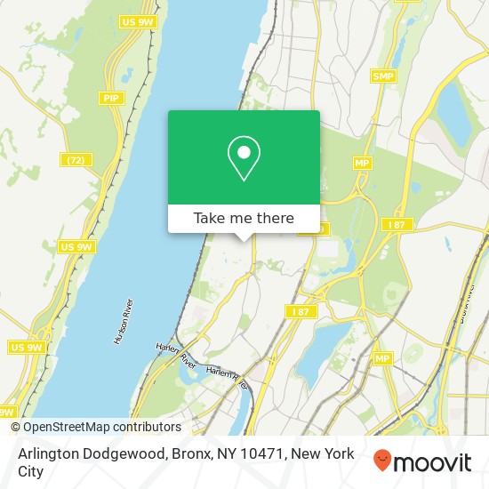 Mapa de Arlington Dodgewood, Bronx, NY 10471