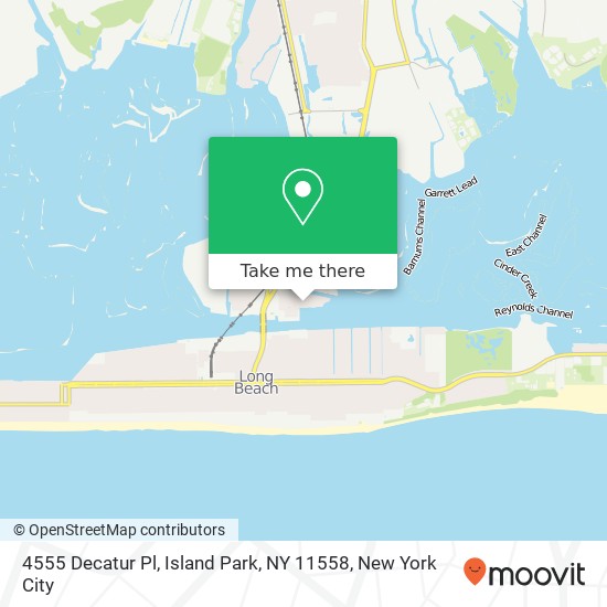 4555 Decatur Pl, Island Park, NY 11558 map