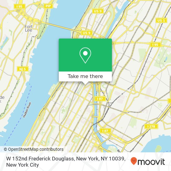 W 152nd Frederick Douglass, New York, NY 10039 map