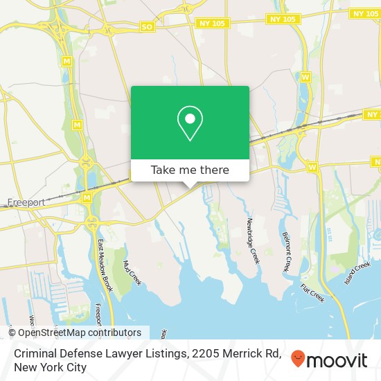 Criminal Defense Lawyer Listings, 2205 Merrick Rd map