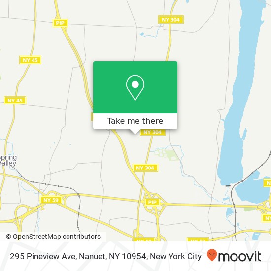 Mapa de 295 Pineview Ave, Nanuet, NY 10954