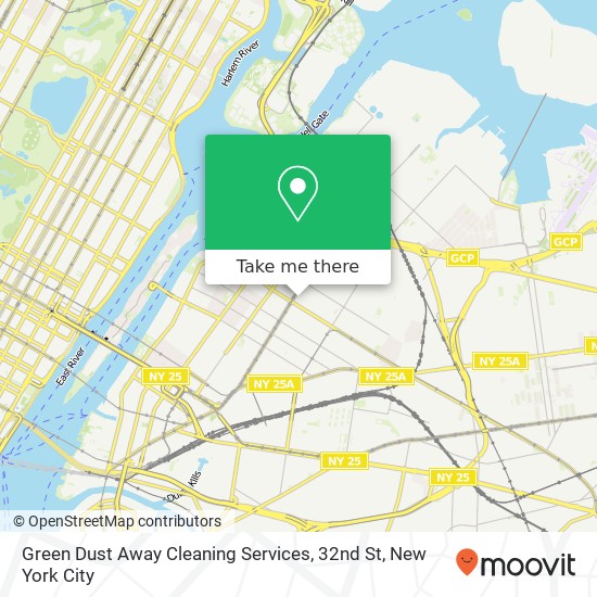 Green Dust Away Cleaning Services, 32nd St map