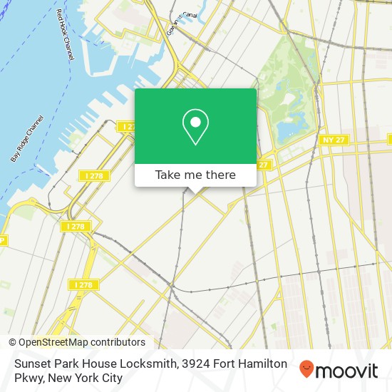 Sunset Park House Locksmith, 3924 Fort Hamilton Pkwy map