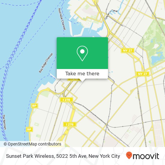 Sunset Park Wireless, 5022 5th Ave map