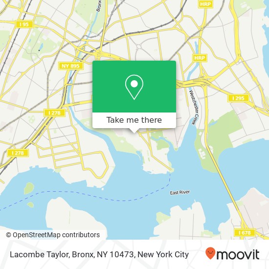 Mapa de Lacombe Taylor, Bronx, NY 10473
