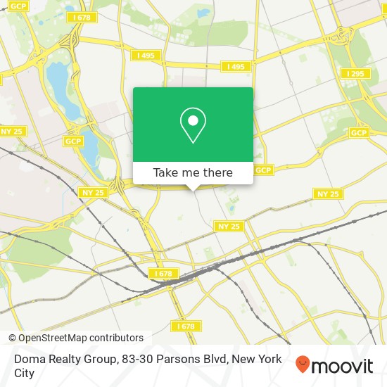 Mapa de Doma Realty Group, 83-30 Parsons Blvd