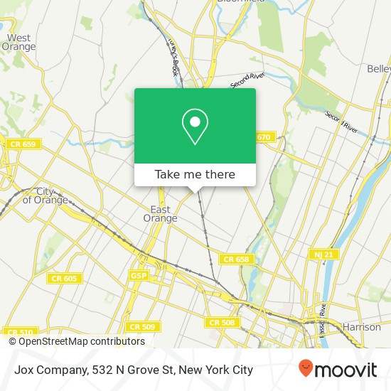 Mapa de Jox Company, 532 N Grove St