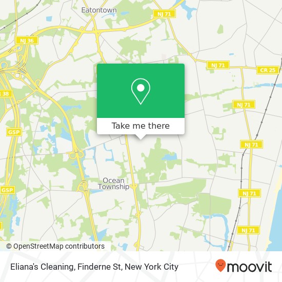 Mapa de Eliana's Cleaning, Finderne St