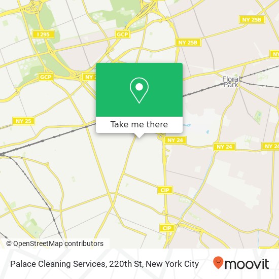 Palace Cleaning Services, 220th St map