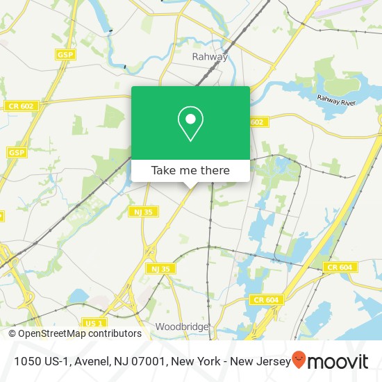 Mapa de 1050 US-1, Avenel, NJ 07001