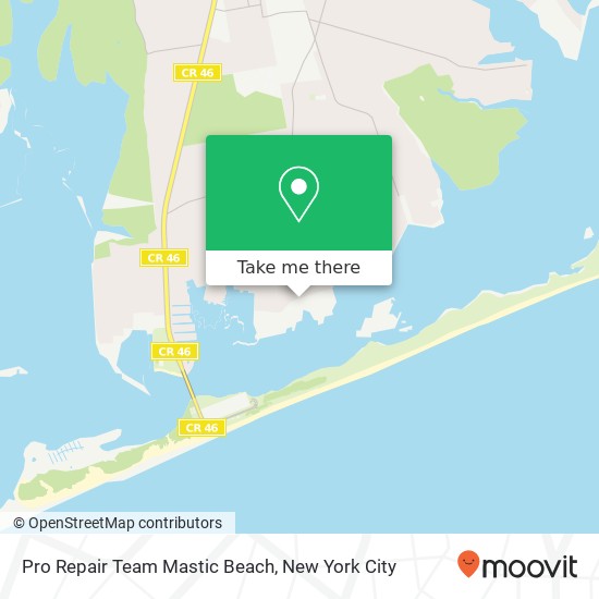 Mapa de Pro Repair Team Mastic Beach, 2 Floral Ct
