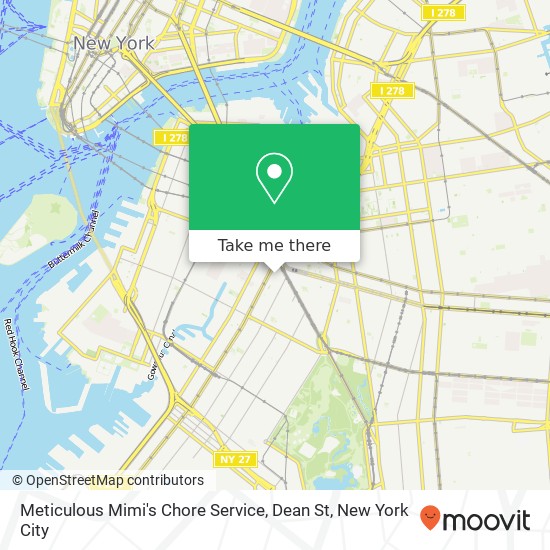 Meticulous Mimi's Chore Service, Dean St map