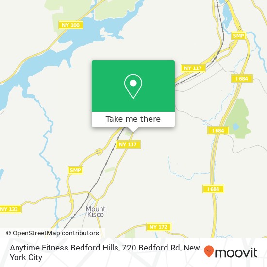 Mapa de Anytime Fitness Bedford Hills, 720 Bedford Rd