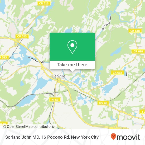 Soriano John MD, 16 Pocono Rd map