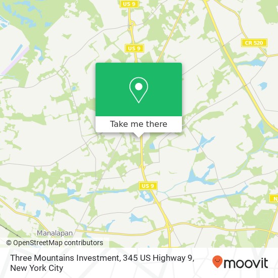 Three Mountains Investment, 345 US Highway 9 map