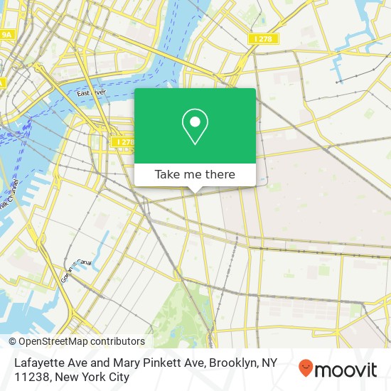 Lafayette Ave and Mary Pinkett Ave, Brooklyn, NY 11238 map