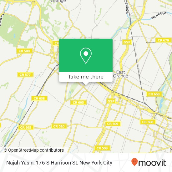 Mapa de Najah Yasin, 176 S Harrison St