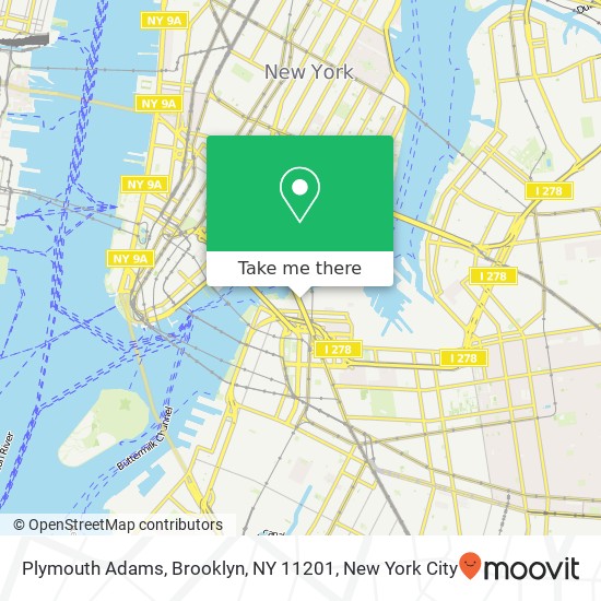 Mapa de Plymouth Adams, Brooklyn, NY 11201