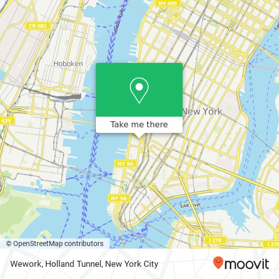 Mapa de Wework, Holland Tunnel