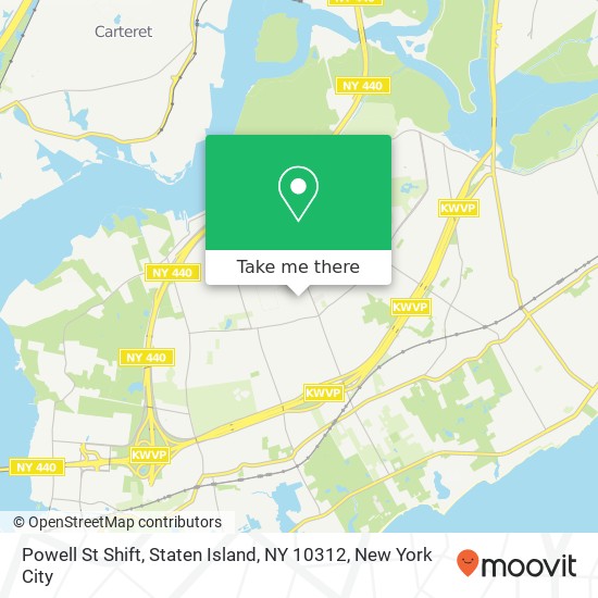 Mapa de Powell St Shift, Staten Island, NY 10312