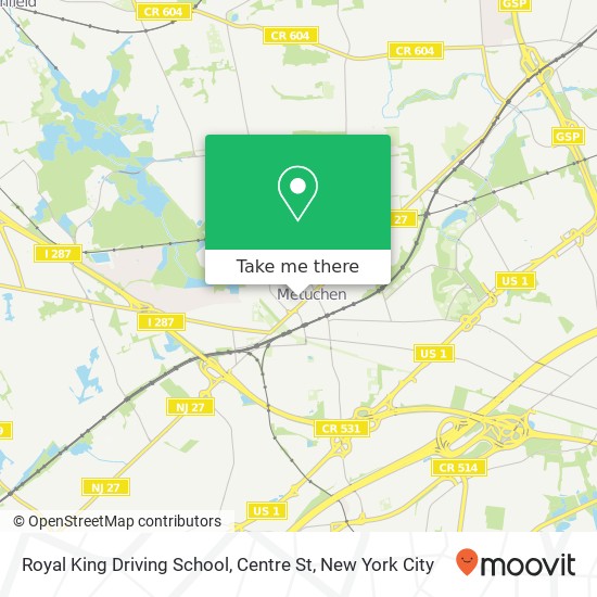 Royal King Driving School, Centre St map