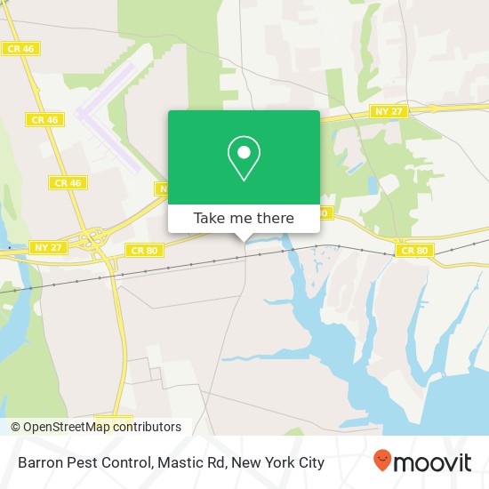 Mapa de Barron Pest Control, Mastic Rd