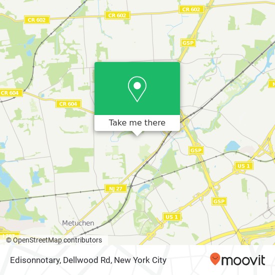 Edisonnotary, Dellwood Rd map