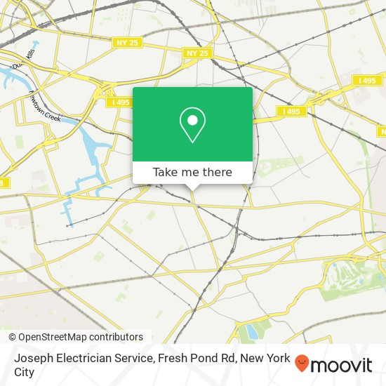 Joseph Electrician Service, Fresh Pond Rd map