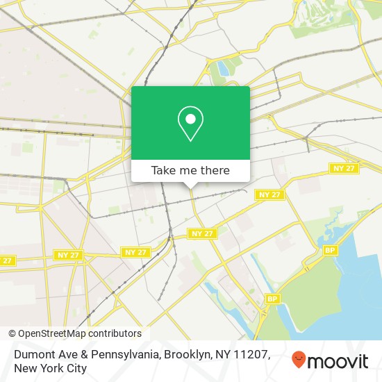 Dumont Ave & Pennsylvania, Brooklyn, NY 11207 map