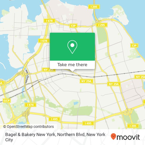 Bagel & Bakery New York, Northern Blvd map