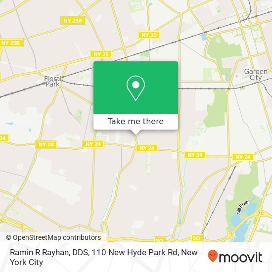 Mapa de Ramin R Rayhan, DDS, 110 New Hyde Park Rd