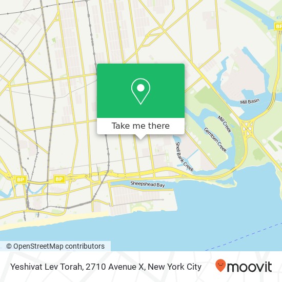 Yeshivat Lev Torah, 2710 Avenue X map