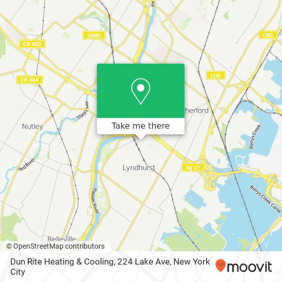 Mapa de Dun Rite Heating & Cooling, 224 Lake Ave