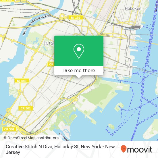 Mapa de Creative Stitch N Diva, Halladay St