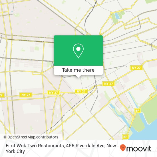 Mapa de First Wok Two Restaurants, 456 Riverdale Ave