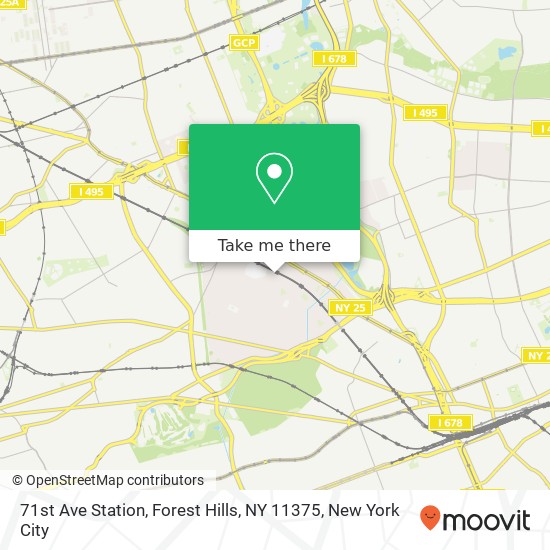 Mapa de 71st Ave Station, Forest Hills, NY 11375