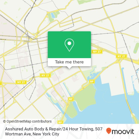 Mapa de Asshured Auto Body & Repair / 24 Hour Towing, 507 Wortman Ave