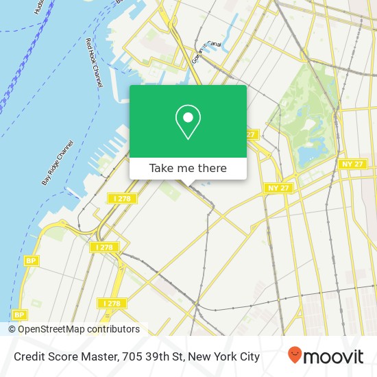 Mapa de Credit Score Master, 705 39th St