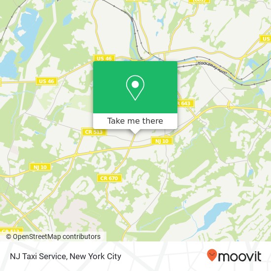 Mapa de NJ Taxi Service