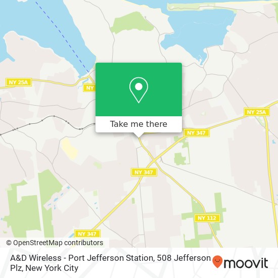 Mapa de A&D Wireless - Port Jefferson Station, 508 Jefferson Plz