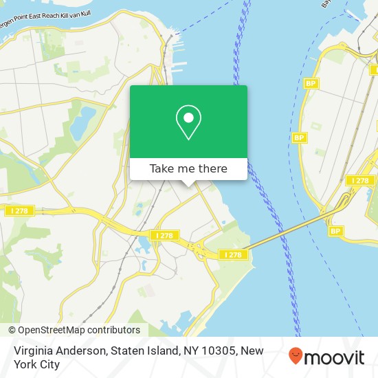 Mapa de Virginia Anderson, Staten Island, NY 10305
