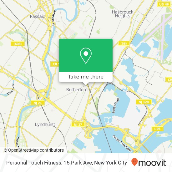 Personal Touch Fitness, 15 Park Ave map
